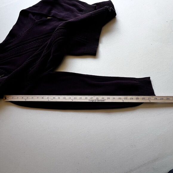 Calvin Klein Dark purple Long Sleeve Pullover Zip Mock Neck Sweater plus XXL - Picture 4 of 7